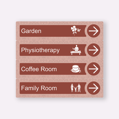 Dementia Friendly Signage Directional Care Home Signs Red