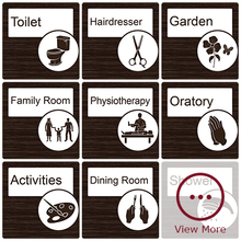 Load image into Gallery viewer, Dementia Sign - Walnut Door - Signage for Care
