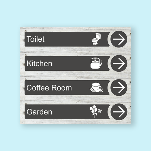 Directional Dementia Sign - White Pine - Signage for Care