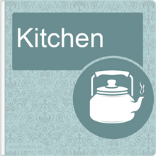 Load image into Gallery viewer, Dementia Friendly Sign Projecting Kitchen Sign Blue
