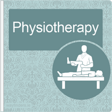 Load image into Gallery viewer, Dementia Friendly Signage Projecting Physiotherapy Sign Blue
