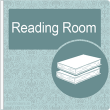 Load image into Gallery viewer, Dementia Friendly Sign Projecting Reading Room Sign Blue
