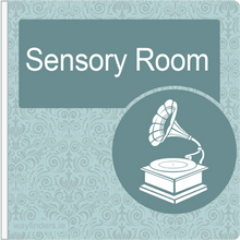 Load image into Gallery viewer, Dementia Friendly Sign  Projecting Sensory Room Sign Blue
