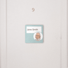 Load image into Gallery viewer, Dementia Friendly Sign Personalised Door Sign Blue
