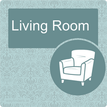 Load image into Gallery viewer, Nursing Home Dementia Friendly Sign Door Sign Living Room Blue
