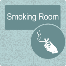 Load image into Gallery viewer, Dementia Friendly Signage Door Sign Smoking Room Blue
