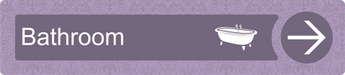 Dementia Friendly Sign Bathroom Directional Sign Purple
