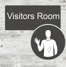 Load image into Gallery viewer, Dementia Friendly Visitors Room Door Sign
