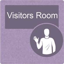 Load image into Gallery viewer, Dementia Friendly Visitors Room Door Sign
