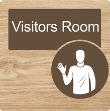 Load image into Gallery viewer, Dementia Friendly Visitors Room Door Sign
