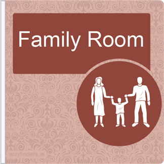 Dementia Friendly Projecting Family Room Sign