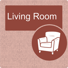 Load image into Gallery viewer, Nursing Home Dementia Friendly Door Sign Living Room
