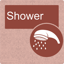 Load image into Gallery viewer, Nursing Home Dementia Friendly Door Sign Shower
