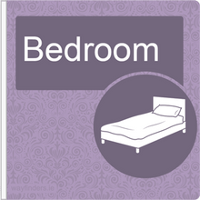 Load image into Gallery viewer, Dementia Friendly Projecting Bedroom Sign
