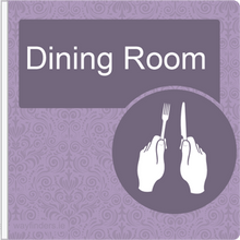 Load image into Gallery viewer, Dementia Friendly Projecting Dining Room Sign
