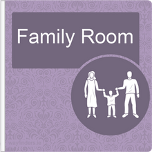 Load image into Gallery viewer, Dementia Friendly Projecting Family Room Sign
