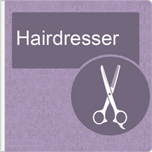 Load image into Gallery viewer, Dementia Friendly Projecting Hairdresser Sign

