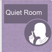 Load image into Gallery viewer, Dementia Friendly Projecting Quiet Room Sign
