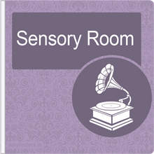 Load image into Gallery viewer, Dementia Friendly Projecting Sensory Room Sign
