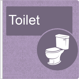 Dementia Friendly Projecting Toilet Sign