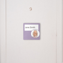 Load image into Gallery viewer, Dementia Friendly Signage Personalised Room Sign Purple
