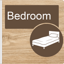 Load image into Gallery viewer, Dementia Friendly Projecting Bedroom Sign
