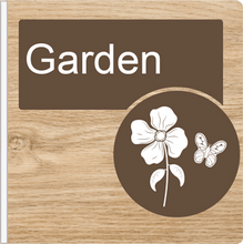Load image into Gallery viewer, Dementia Friendly Projecting Garden Sign
