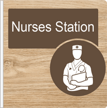 Load image into Gallery viewer, Dementia Friendly Projecting Nurses Station Sign
