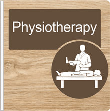 Load image into Gallery viewer, Dementia Friendly Projecting Physiotherapy Sign
