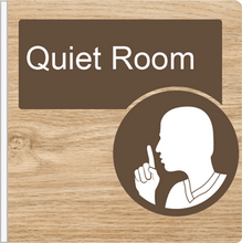 Load image into Gallery viewer, Dementia Friendly Projecting Quiet Room Sign
