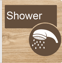 Load image into Gallery viewer, Dementia Friendly Projecting Shower Sign
