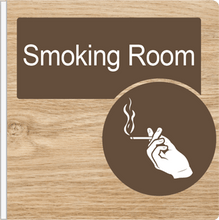 Load image into Gallery viewer, Dementia Friendly Projecting Smoking Room Sign
