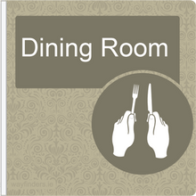 Load image into Gallery viewer, Dementia Friendly Projecting Dining Room Sign
