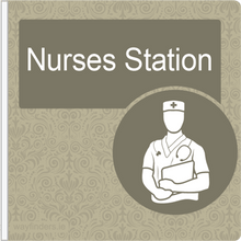 Load image into Gallery viewer, Dementia Friendly Projecting Nurses Station Sign
