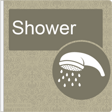 Load image into Gallery viewer, Dementia Friendly Projecting Shower Sign 
