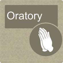 Load image into Gallery viewer, Dementia Friendly Oratory Door Sign
