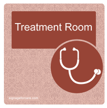 Load image into Gallery viewer, Dementia Door Sign - Garnet Red - Signage for Care
