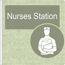 Load image into Gallery viewer, Dementia Friendly Projecting Nurses Station Sign
