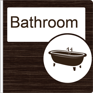 Dementia Friendly Projecting Bathroom Sign