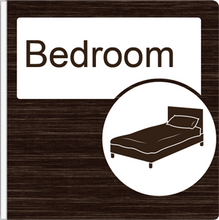 Load image into Gallery viewer, Dementia Friendly Projecting Bedroom Sign
