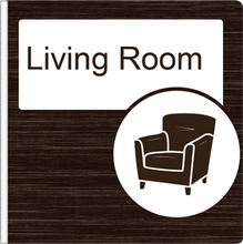 Load image into Gallery viewer, Dementia Friendly Projecting Living Room Sign

