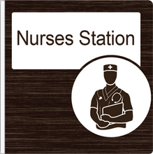 Load image into Gallery viewer, Dementia Friendly Projecting Nurses Station Sign
