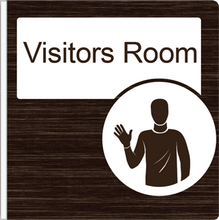 Load image into Gallery viewer, Dementia Friendly Projecting Visitors Room Sign
