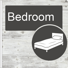 Load image into Gallery viewer, Dementia Friendly Projecting Bedroom Sign
