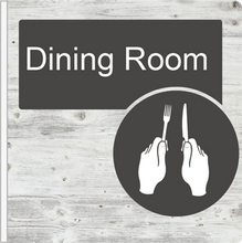 Load image into Gallery viewer, Dementia Friendly Projecting Dining Room Sign
