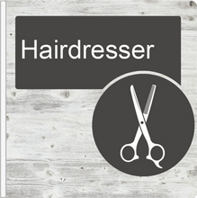 Load image into Gallery viewer, Dementia Friendly Projecting Hairdresser Sign
