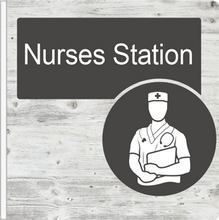 Load image into Gallery viewer, Dementia Friendly Projecting Nurses Station Sign
