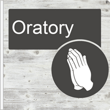 Load image into Gallery viewer, Dementia Friendly Projecting Oratory Sign
