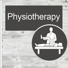 Load image into Gallery viewer, Dementia Friendly Projecting Physiotherapy Sign
