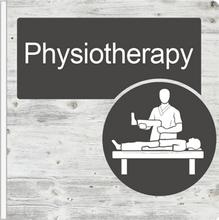 Load image into Gallery viewer, Dementia Friendly Projecting Physiotherapy Sign
